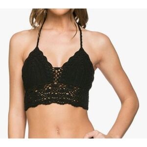 Anemone Crochet Cottage Core Cropped Boho Hippie Tank Top Bralette Festival NWT